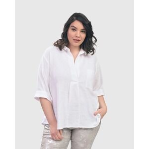 URBAN‎ by Alembika EVERYWHERE SHIRT, WHITE Cotton Oversized Button Up Shirt